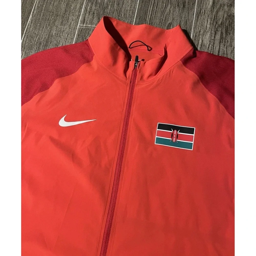Nike Kenya Full Zip Track Jacket Mens Large Red 810427-677 National Team